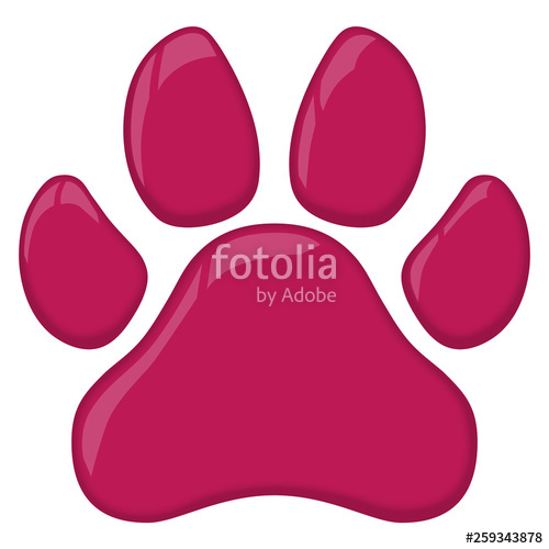 Pink Cat Or Dog Paw Print Vector Illustration Stock Image 500x500 Pink Cat Or Dog Paw Print Vector Illustration Stock Image