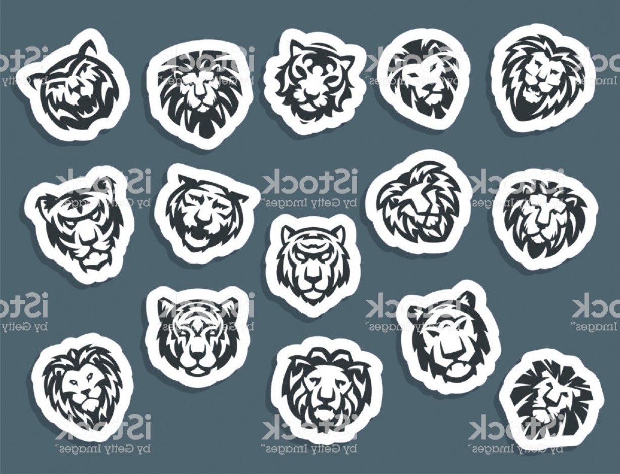 1228x939 Tiger And Lions Face Logo Badge Strength Predator Power Wildcat