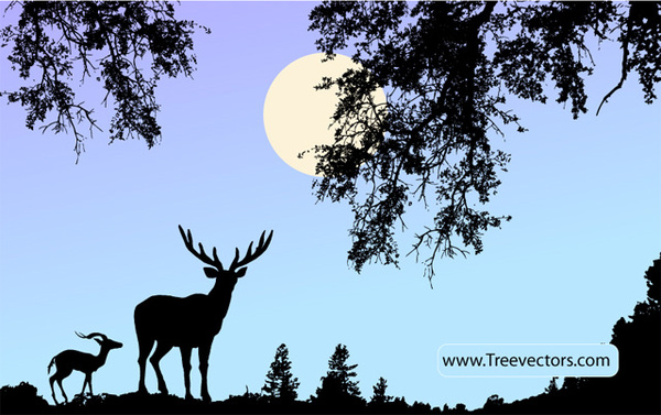 Wildlife Animals In Nature Scene Free Vector In Adobe Illustrator 600x377 Wildlife Animals In Nature Scene Free Vector In Adobe Illustrator