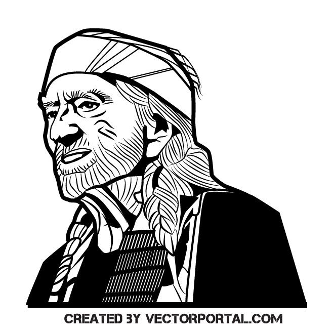 Musician Willie Nelson Vector Illustration Celebrity Vector 660x660 Musician Willie Nelson Vector Illustration Celebrity Vector