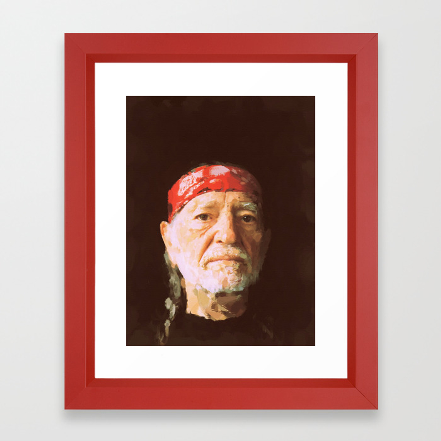 Willie Nelson Framed Art Print 1500x1500 Willie Nelson Framed Art Print