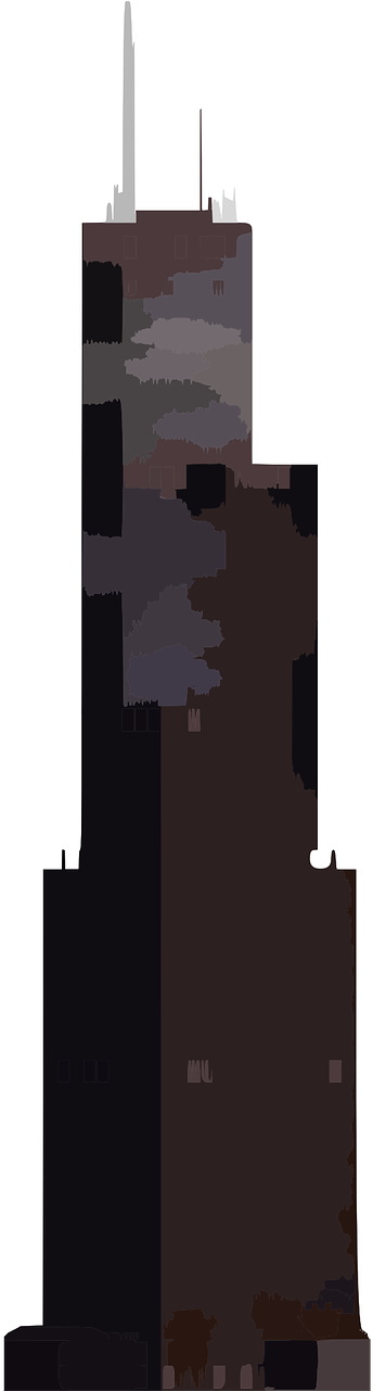 344x1281 Hd Willis Tower,sears Vector