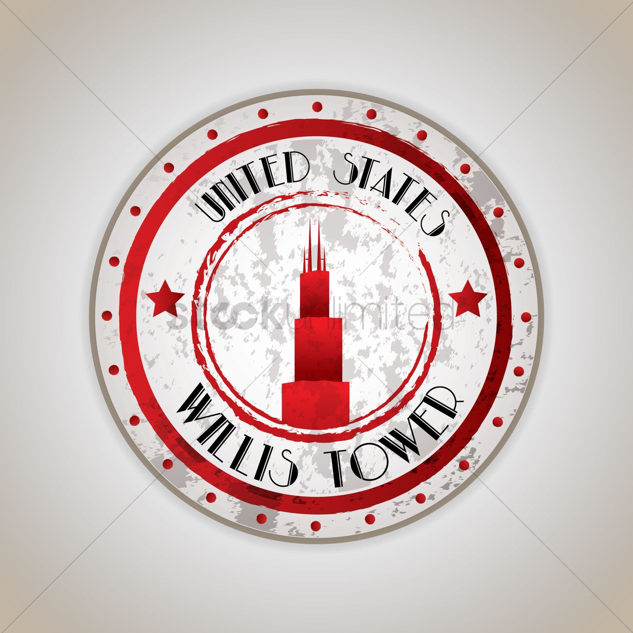 1300x1300 Willis Tower Vector Image