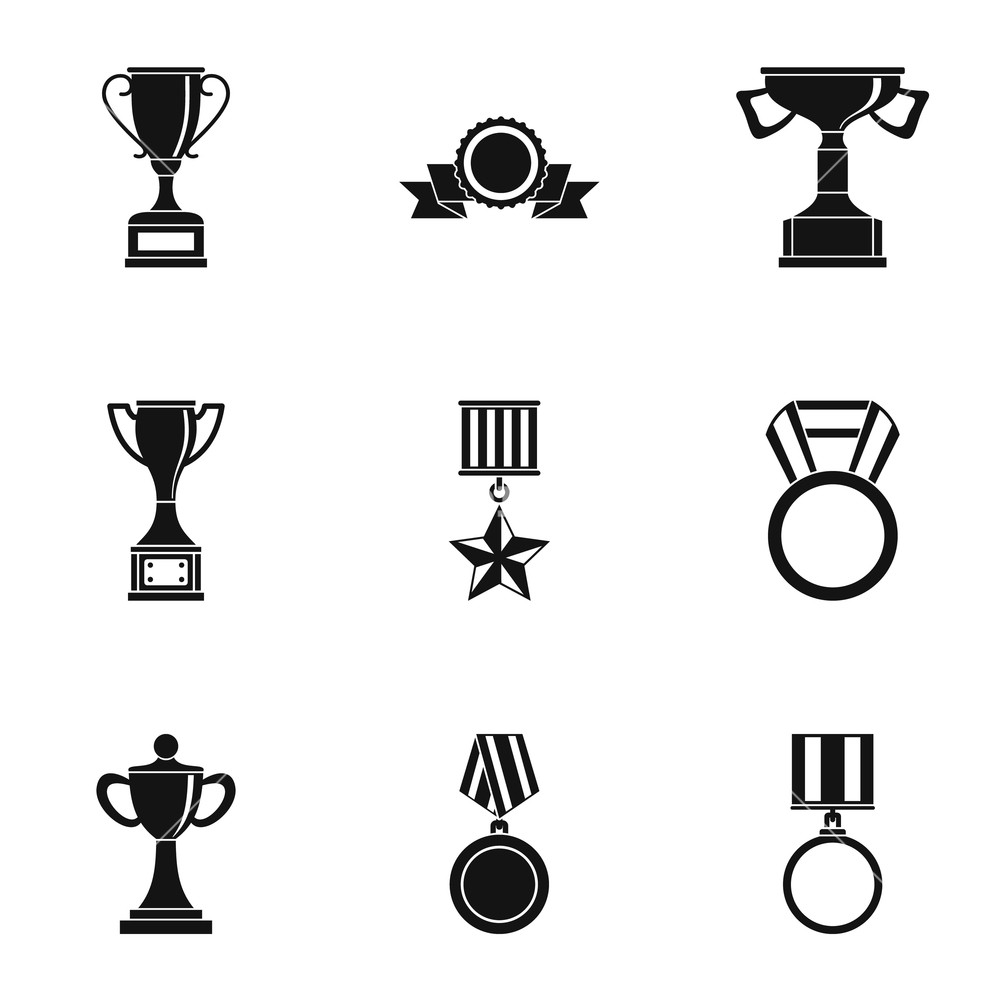 1000x1000 Wns Set Simple Illustration Of Win Vector Icons For Web