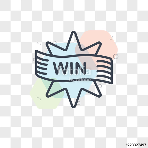500x500 Win Vector Icon Isolated On Transparent Background, Win Logo