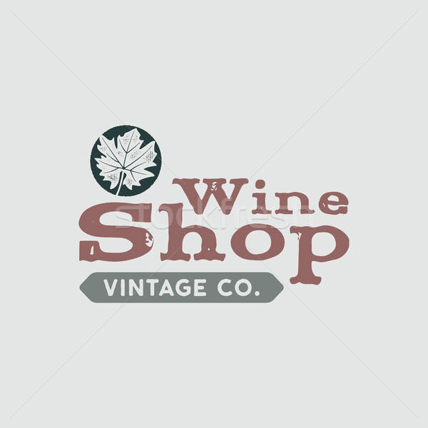 600x600 Wine Logo, Shop Logotype, Label Vintage Co Poster Sign
