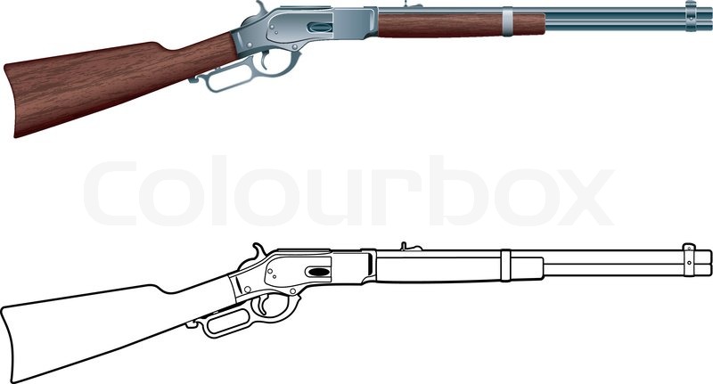 800x431 Winchester Rifle Stock Vector Colourbox