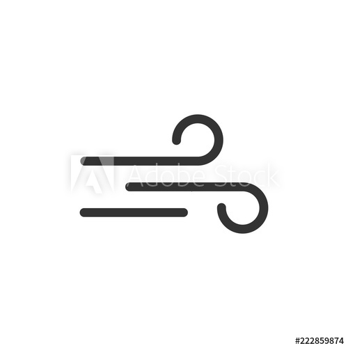 Wind Icon Vector Illustration, Flat Design 500x500 Wind Icon Vector Illustration, Flat Design