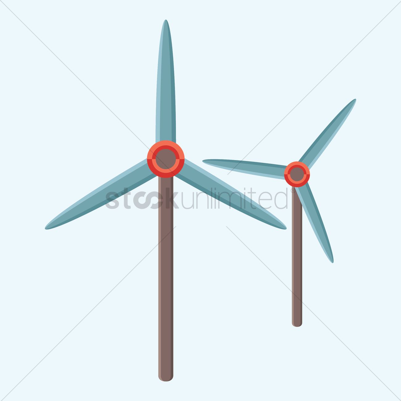 1300x1300 Wind Turbine Vector Image