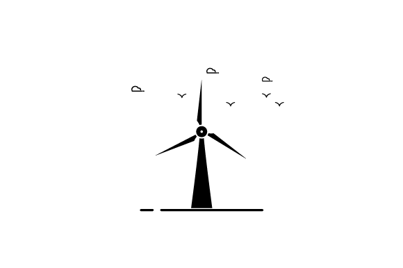 580x386 Wind Turbine Vector Icon Graphic