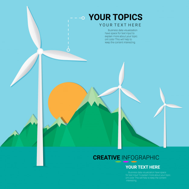 626x626 Green Energy, Wind Turbine Vector Premium Download