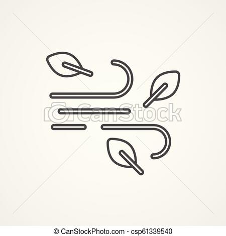 450x470 Wind Vector Icon Sign Symbol Wind Curve, Windy Weather Thin Line