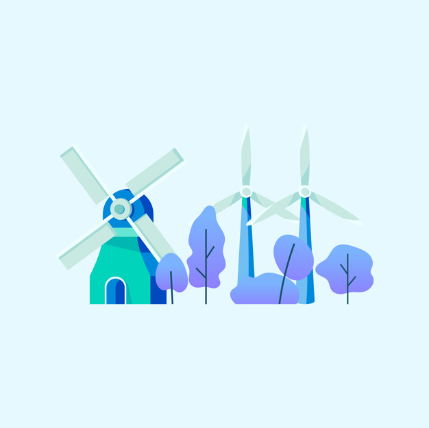 Saving Energy With Wind Power Vector Free Download 626x625 Saving Energy With Wind Power Vector Free Download