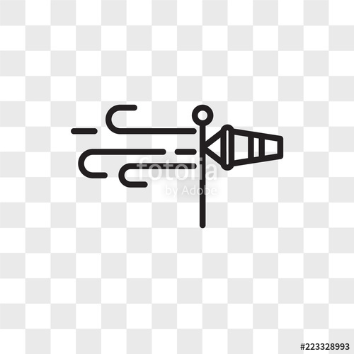 500x500 Wind Vector Icon Isolated On Transparent Background, Wind Logo