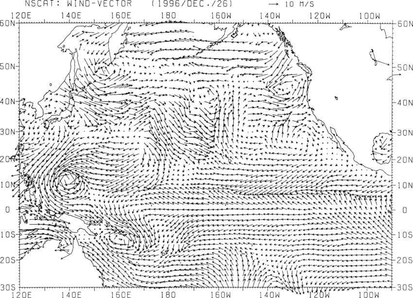 850x614 Map Of Wind Vector On December Download Scientific Diagram