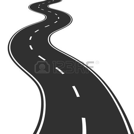 450x450 Stock Vector Vinyl Road Drawing, Road Vector, Illustration