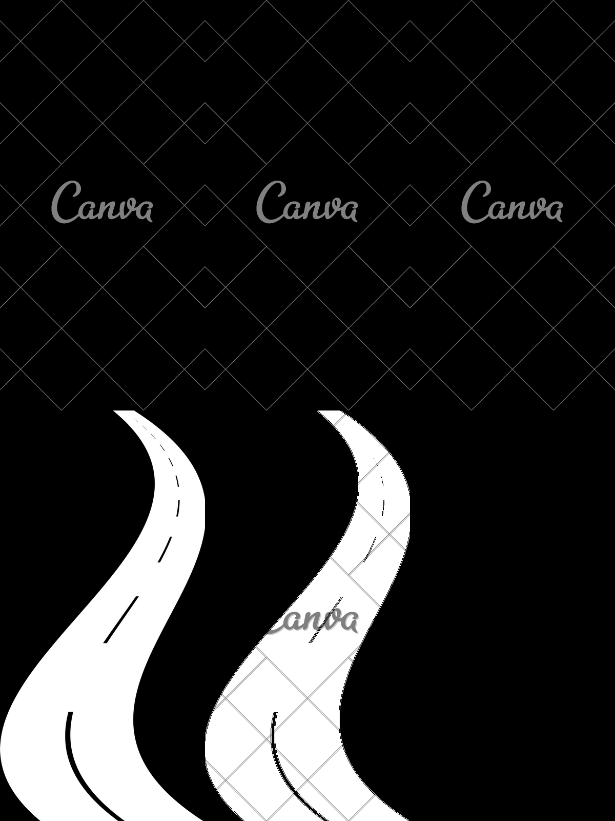 1200x1600 Black Winding Road Vector Icon Illustration