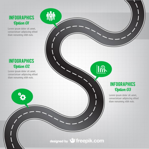626x626 Winding Road Infography Vector Free Download