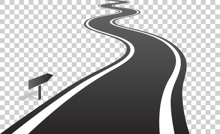 450x274 Winding Road With White Lines Leaving Over The Horizon Vector