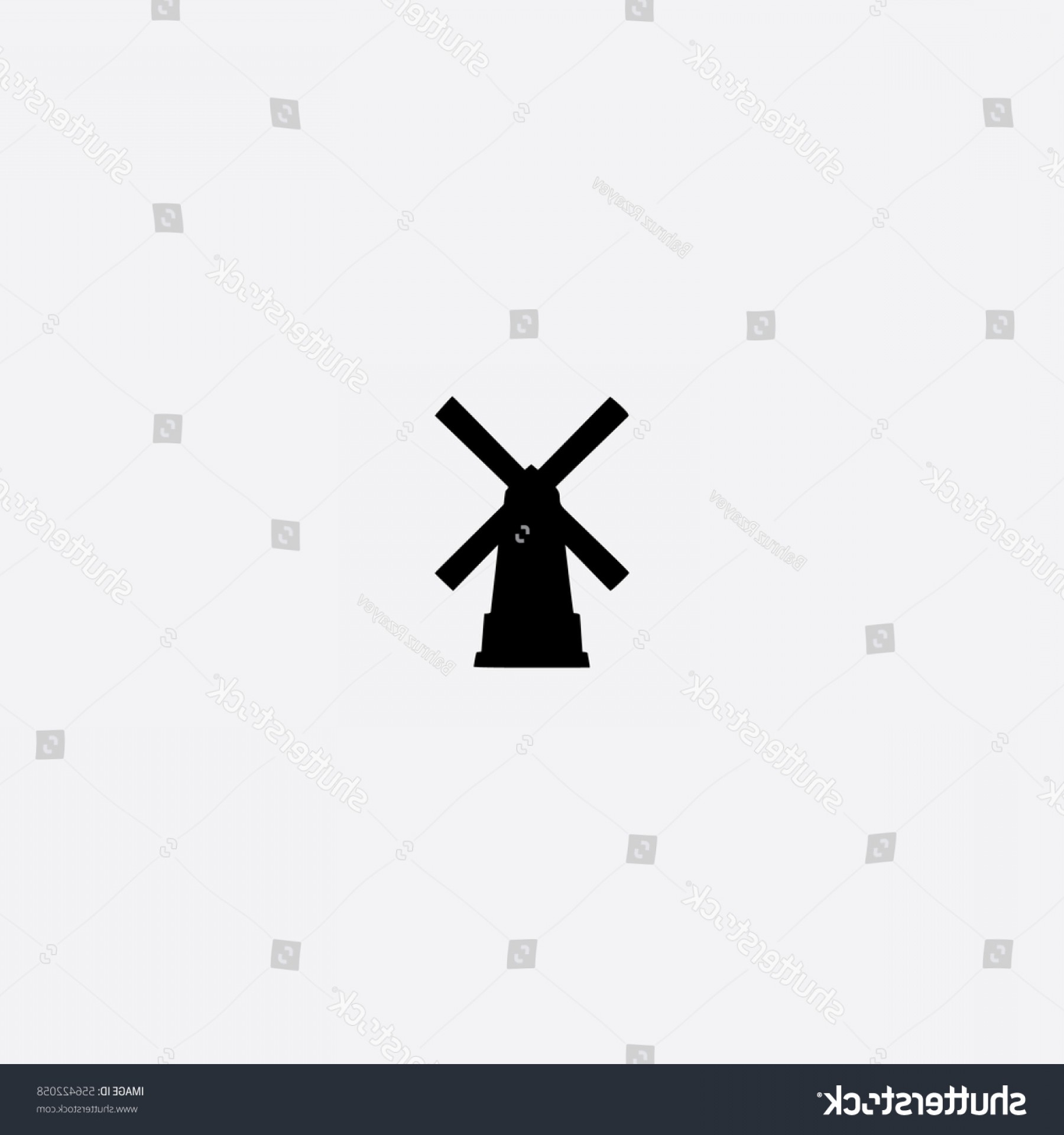 1800x1920 Windmill Icon Silhouette Vector Illustration Hoodamathrun