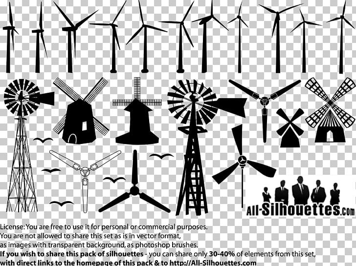 728x545 Windmill Silhouette Drawing Png, Clipart, Angle, Black And White