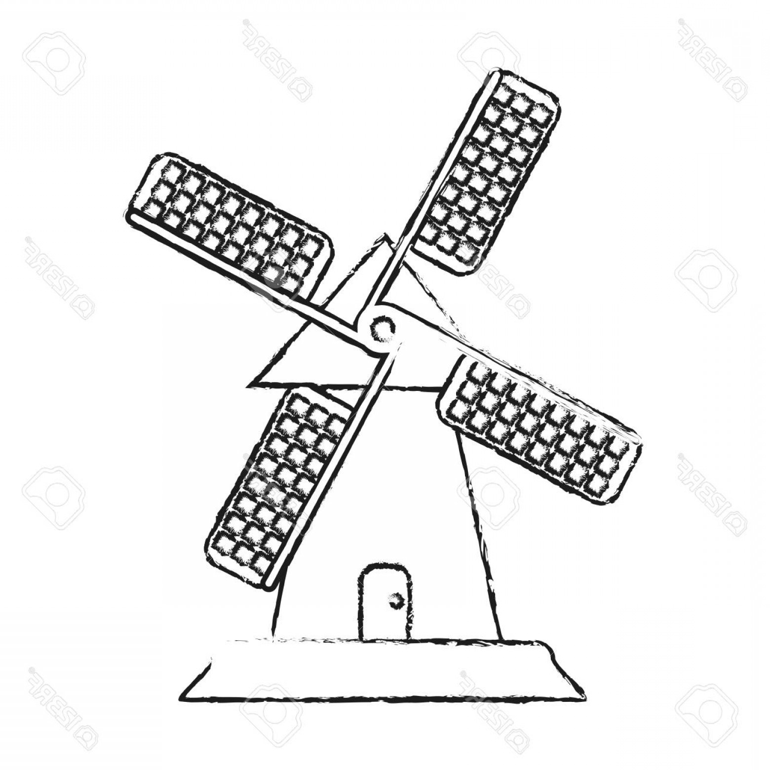 1560x1560 Windmill Silhouette Vector Hoodamathrun