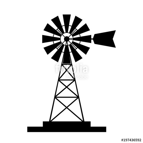 500x500 Water Pump Windmill Icon Stock Image And Royalty Free Vector