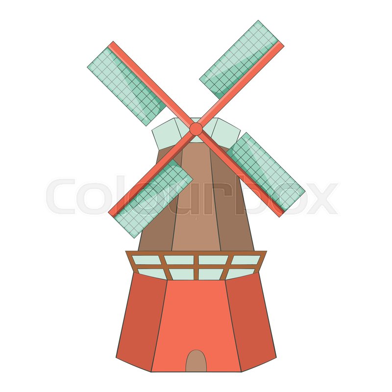 800x800 Windmill Icon Cartoon Illustration Of Stock Vector Colourbox