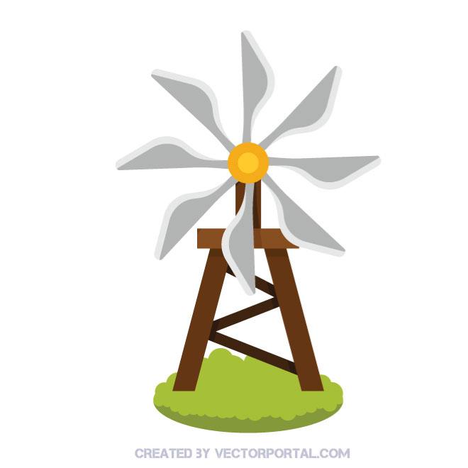 660x660 Windmill Vector Image