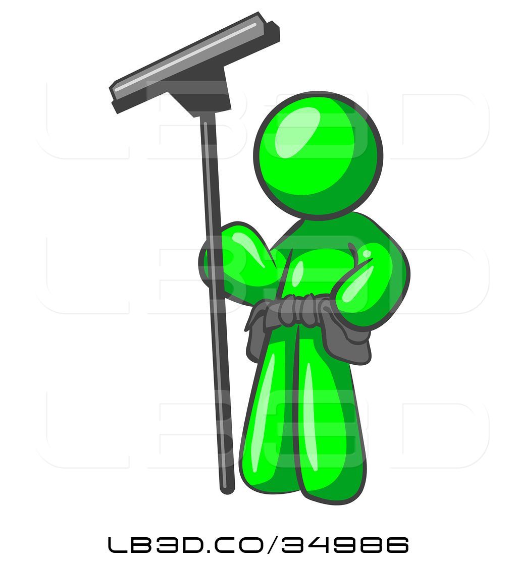 Vector Illustration Of Lime Green Guy Window Cleaner Standing 1024x1124 Vector Illustration Of Lime Green Guy Window Cleaner Standing