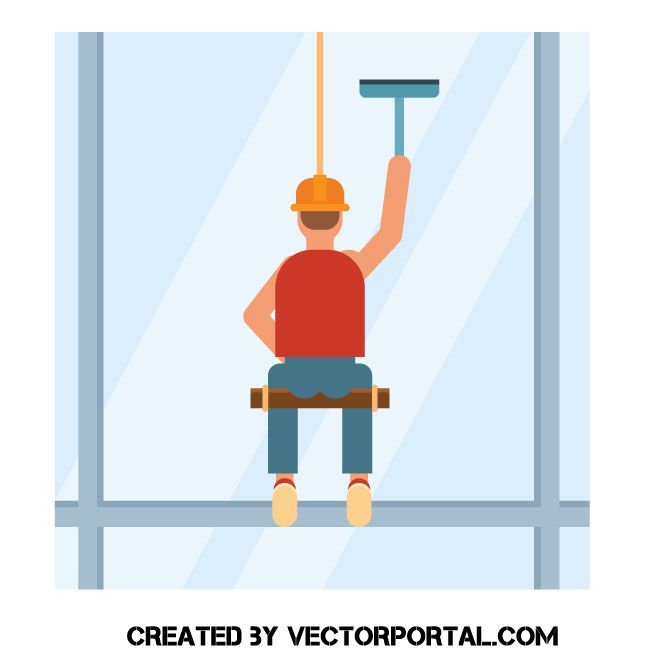 Washing Windows Vector Illustration Various Vectors 660x660 Washing Windows Vector Illustration Various Vectors