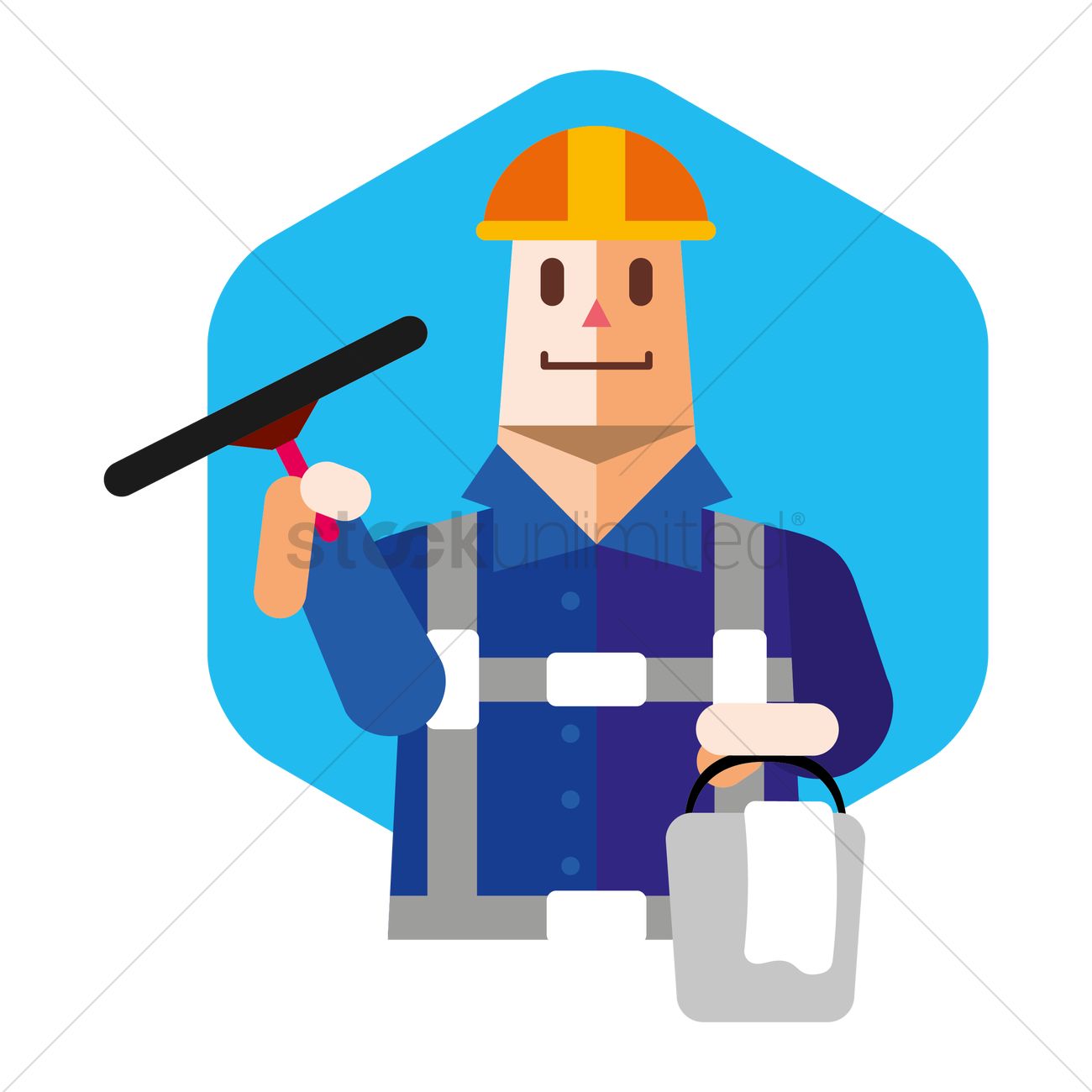 Window Cleaner Vector Image 1300x1300 Window Cleaner Vector Image