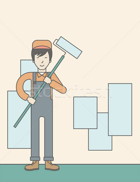 Window Cleaner Vector Illustration Andrei Krauchuk 463x600 Window Cleaner Vector Illustration Andrei Krauchuk