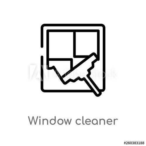 Outline Window Cleaner Vector Icon Isolated Black Simple Line 500x500 Outline Window Cleaner Vector Icon Isolated Black Simple Line