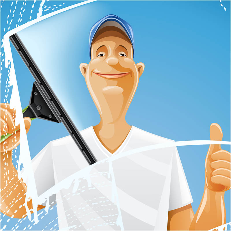 Window Cleaner Vector At Vectorified.com | Collection Of Window Cleaner ...