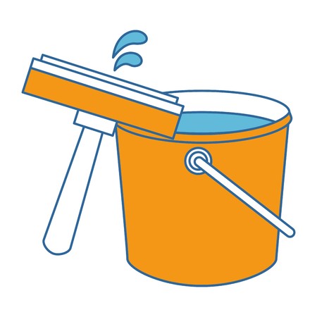 Window Cleaner With Plastic Bucket Vector Illustration Design 450x450 Window Cleaner With Plastic Bucket Vector Illustration Design