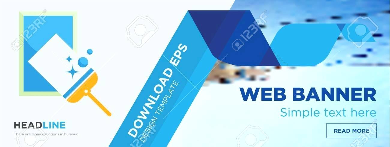Vector Window Cleaning Concept Horizontal Banner Template Design 1300x493 Vector Window Cleaning Concept Horizontal Banner Template Design
