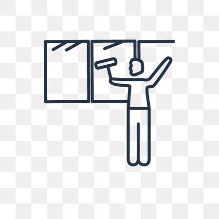 Window Cleaning Vector Outline Icon Isolated On Transparent 450x450 Window Cleaning Vector Outline Icon Isolated On Transparent