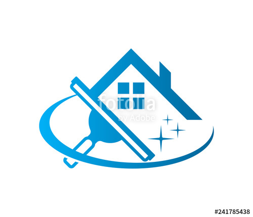 Window Washing Cleaning Squeegee With House Roof Icon Stock Image 500x429 Window Washing Cleaning Squeegee With House Roof Icon Stock Image