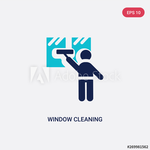 Two Color Window Cleaning Vector Icon From Behavior Concept 500x500 Two Color Window Cleaning Vector Icon From Behavior Concept