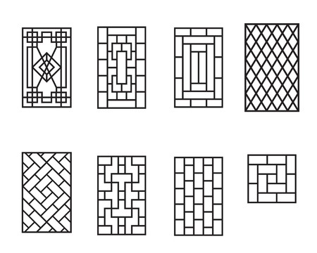 Set Of Chinese Pattern Window Frame, Vector Royalty Free Vector 450x360 Set Of Chinese Pattern Window Frame, Vector Royalty Free Vector
