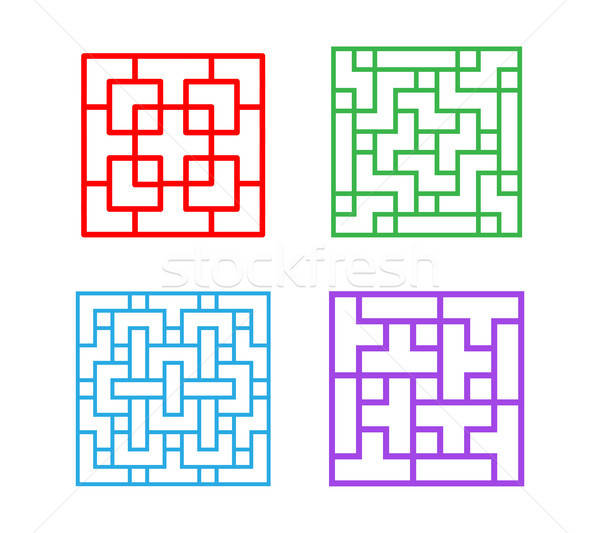 Set Of Square Chinese Pattern Window Frame Vector Illustration 600x533 Set Of Square Chinese Pattern Window Frame Vector Illustration