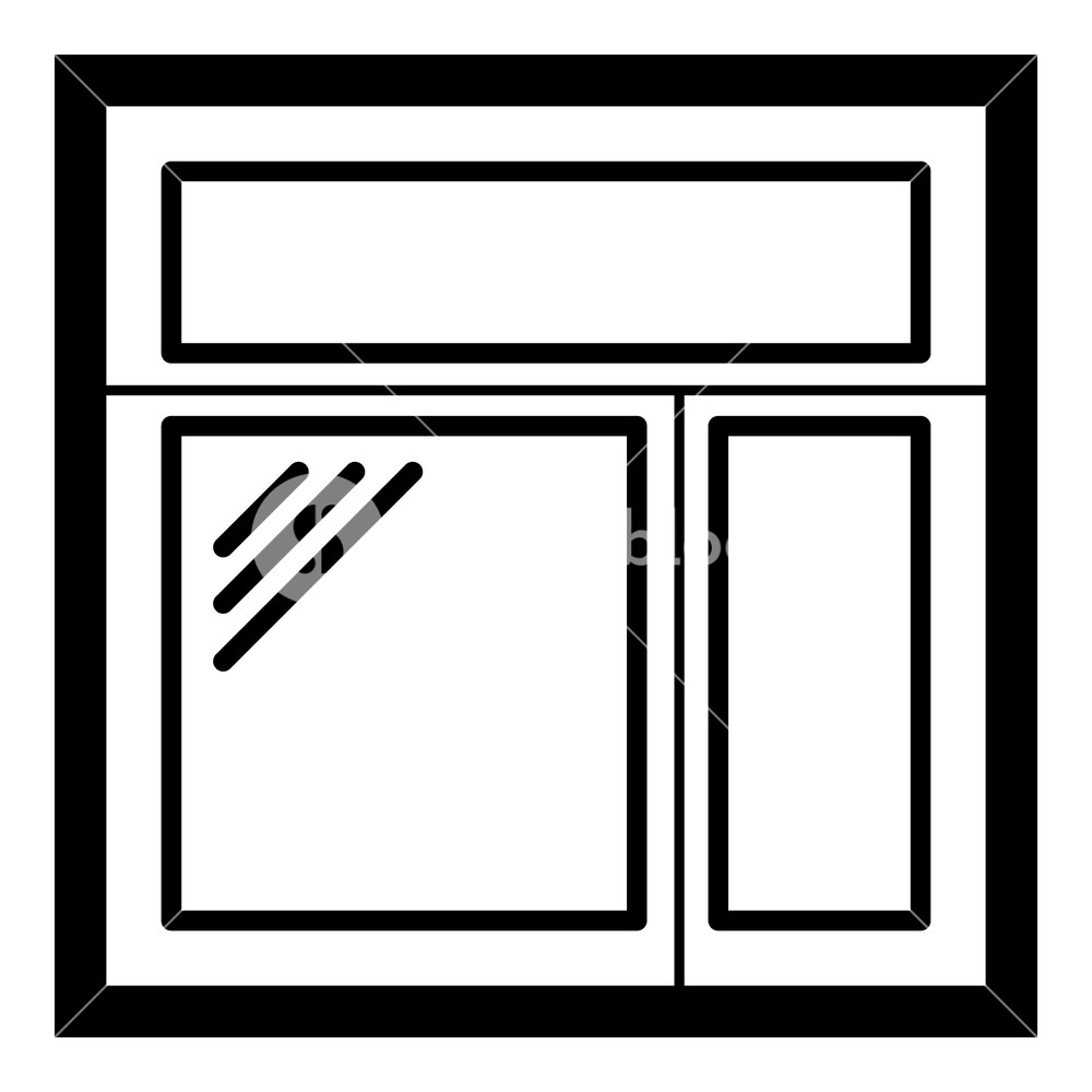 Square Window Frame Icon Simple Illustration Of Square Window 1000x1000 Square Window Frame Icon Simple Illustration Of Square Window