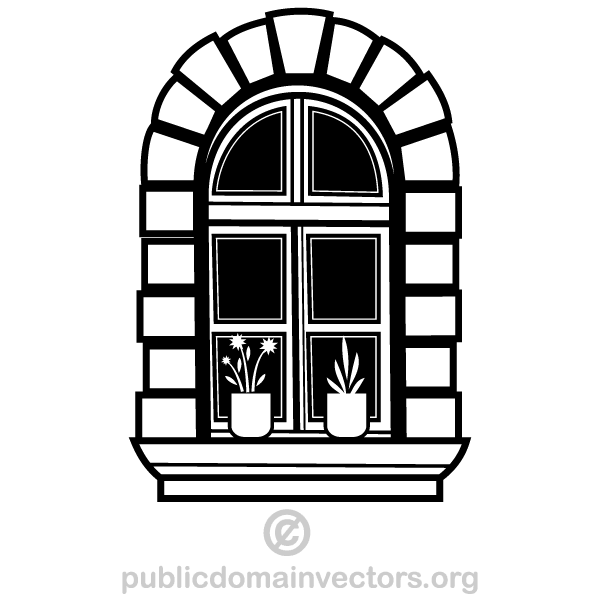 600x600 Window Vector Art
