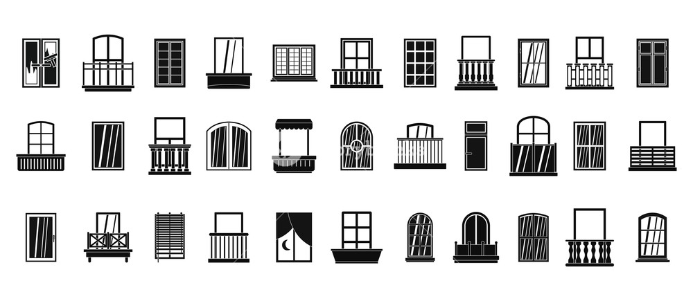 1000x435 Window Icon Set Simple Set Of Window Vector Icons For Web Design