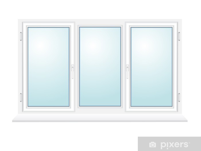 700x525 Closed Plastic Glass Window Vector Illustration Wall Mural