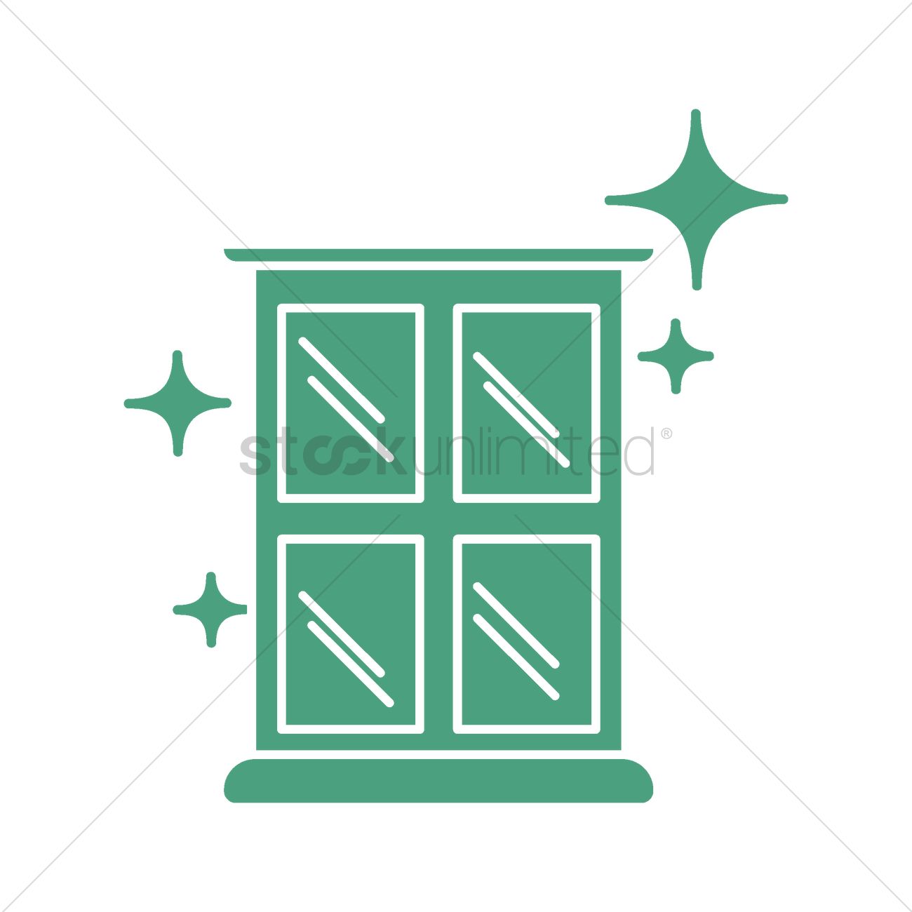 1300x1300 Clean Window Vector Image