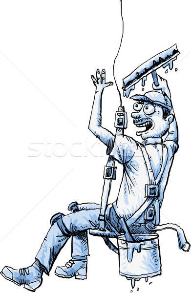 391x600 Window Washer Man Vector Illustration Brett Lamb