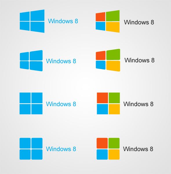 590x600 Free Vector With Windows Logo