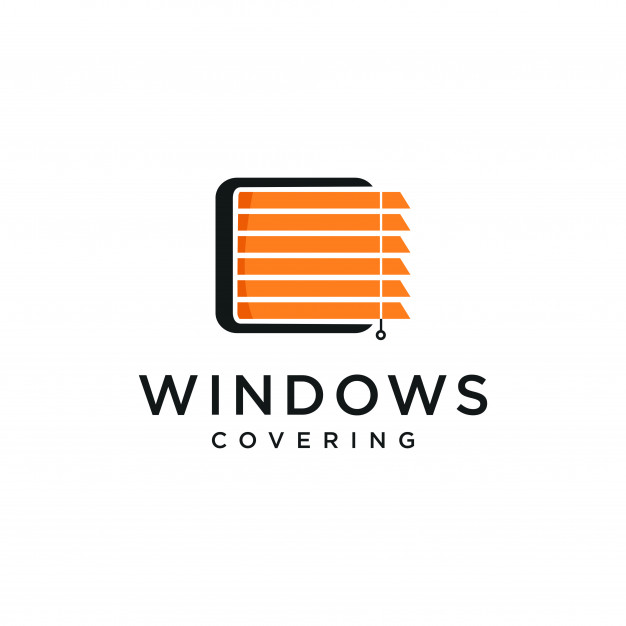 626x626 Windows Coverings Logo Vector Abstract Graphic Vector Premium